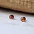 Copper Crystal Titanium Earrings, 6.5mm